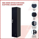 One-Door Office Gym Shed Clothing Locker Cabinet-3