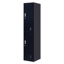 2-Door Vertical Locker for Office Gym Shed School Home Storage-1