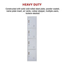 4-Door Vertical Locker for Office Gym Shed School Home Storage-8