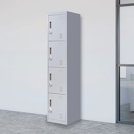 4-Door Vertical Locker for Office Gym Shed School Home Storage - 0