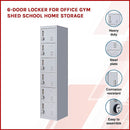 6-Door Locker for Office Gym Shed School Home Storage-3
