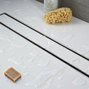 1000mm Tile Insert Bathroom Shower Stainless Steel Grate Drain w/Centre outlet Floor Waste-2