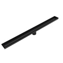 900mm Tile Insert Bathroom Shower Black Grate Drain w/Centre outlet Floor Waste-6