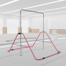 Kids Gymnastics Bars Training Horizontal Bar Monkey Kip Bar Pink-2