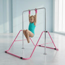 Kids Gymnastics Bars Training Horizontal Bar Monkey Kip Bar Pink-5