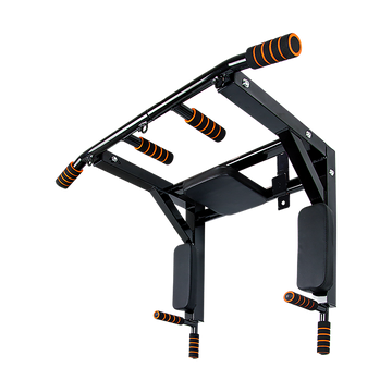 Heavy Duty Wall Mounted Power Station Pull Up Dip Knee Raise Bar - 0