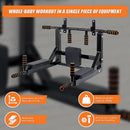 Heavy Duty Wall Mounted Power Station Pull Up Dip Knee Raise Bar-9