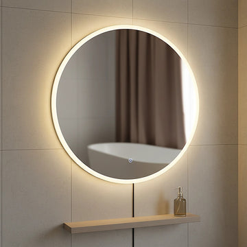 90cm LED Wall Mirror Bathroom Mirrors Light Decor Round - 0
