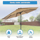 9FT Patio Umbrella Outdoor Garden Table Umbrella with 8 Sturdy Ribs-4