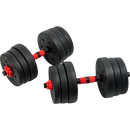 20kg Adjustable Rubber Dumbbell Set Barbell Home GYM Exercise Weights-1