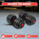 40kg Adjustable Rubber Dumbbell Set Barbell Home GYM Exercise Weights-8