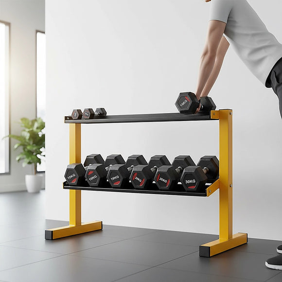 2 Tier Dumbbell Rack for Dumbbell Weights Storage