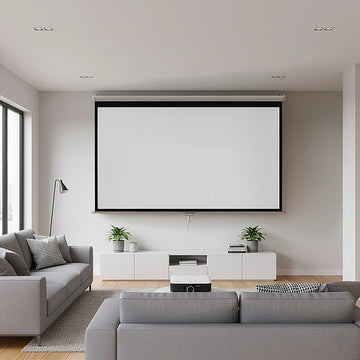 100 Inch 16:9 Manual Pull Down Outdoor Projector Projection Screen Theater Movie - 0