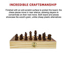 Chess Board Games Folding Large Chess Wooden Chessboard Set Wood Toy Gift-12