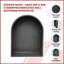 Shower Niche - Arch 450 x 350 x 90mm Prefabricated Wall Bathroom Renovation-3