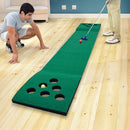 Golf Beer Pong Game Toy Set Green Golf Putting Matt with 2 Putters, 6 Balls-2