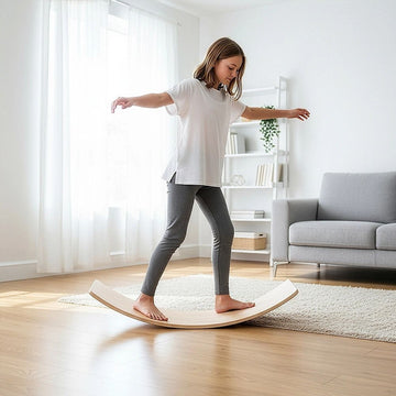 Balance Board Beam Seesaw Wooden Child Kids Adult Yoga - 0