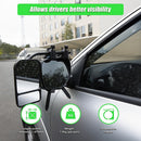 2x Towing Mirrors Pair Clip on Multi Fit Clamp On Towing Caravan 4X4 Trailer-6