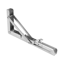 2x 10" Stainless Steel Folding Table Bracket Shelf Bench 50kg Load Heavy Duty-5