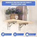 2x 10" Stainless Steel Folding Table Bracket Shelf Bench 50kg Load Heavy Duty-8