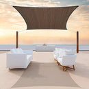 Rectangle Sun Shade Sail Fabric Garden Patio Pool Awning Canopy Cover Coffee-1