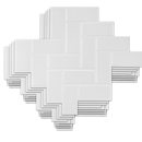 Tiles 3D Peel and Stick Wall Tile Herringbone White 10 Sheets-10
