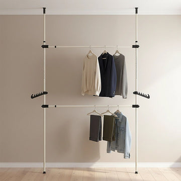 Heavy Duty Adjust Clothes Rail Storage Garment Shelf Hanging Display Stand Rack - 0