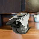 4 x 2" Heavy Duty Swivel Double Wide Castor Wheels Trolley 50mm Furniture Rubber With Brake-2