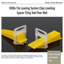 1000x Tile Leveling System Clips Levelling Spacer Tiling Tool Floor Wall-10