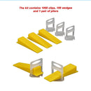 1000x Tile Leveling System Clips Levelling Spacer Tiling Tool Floor Wall-12