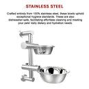 Wall Mounted Dog Bowl Adjustable Height Pet Feeder-10