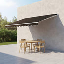 Outdoor Folding Arm Awning Retractable Sunshade Canopy Black 5.0m x 2.5m-5