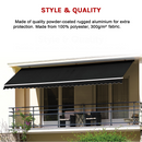 Outdoor Folding Arm Awning Retractable Sunshade Canopy Black 5.0m x 2.5m-9