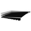 Outdoor Folding Arm Awning Retractable Sunshade Canopy Black 5.0m x 3.0m-6