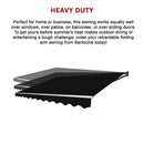 Motorised Outdoor Folding Arm Awning Retractable Sunshade Canopy Black 5.0m x 3.0m-8