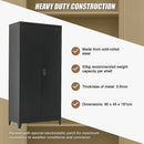 Two-Door Metal Cabinet Shelf Storage for Home Office Gym-11