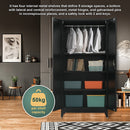 Two-Door Metal Cabinet Shelf Storage for Home Office Gym-12