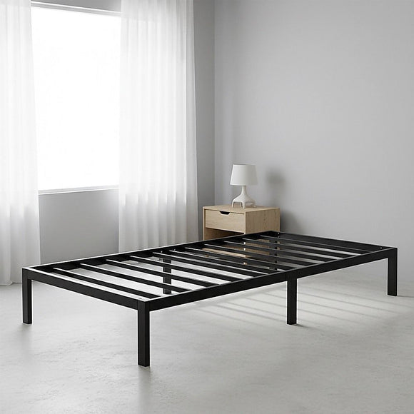 Single Full Metal Bed Frame Base – Sturdy Steel Bed Base for Australian Mattress