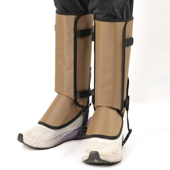 Outdoor Anti-Snake Bite Leg Guards - Hiking Camping Knee Protectors, Snow Shoe Covers, Leg Sleeves, khaki