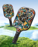 Pickleball Paddle Set with 4 Fiberglass Paddles, 8 Outdoor Balls and 2 Carry Bags - Honeycomb Core, Lightweight Design, Comfort Grip, Family and Beginner Friendly Game Set-4