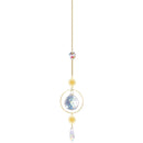 (Style 1) 4 pcs Crystal Wind Chimes-Sun Catcher Star Moon Dream Catcher for Window 30cm-1