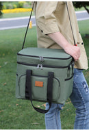 Black 23L Extra Large Insulated Cooler Bag with Double Layers - Perfect for Camping, Picnics, and Outdoor Adventures-9
