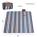 Waterproof Foldable Picnic Blanket with Handle - 2x2m Mocha Blue-1