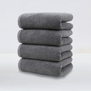 Dark Grey Plush Cotton Hand Towel Set (4-Pack) - Ultra Soft, Absorbent & Quick-Drying Face Towels for Bathroom-1
