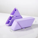 Purple Transforming Silicone Pencil Case - Stand-Up Pen Holder & Stationery Organizer-1
