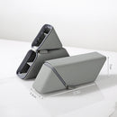 Grey Transforming Silicone Pencil Case - Stand-Up Pen Holder & Stationery Organizer-1