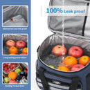 Beige Versatile Large-Capacity Picnic Insulated Bag - Detachable Shoulder Strap & Ice Pack-2