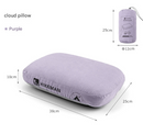 Purple Ergonomic Memory Foam Travel Pillow for Neck Support - Portable & Compact for Camping, Flights, and Napping-1