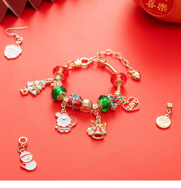 Golden 24-Day DIY Christmas Advent Calendar Jewelry Ki - 0