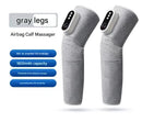 Rechargeable Air Compression Leg Massager with Heat Therapy for Knee & Calf Relief(grey-Double)-1